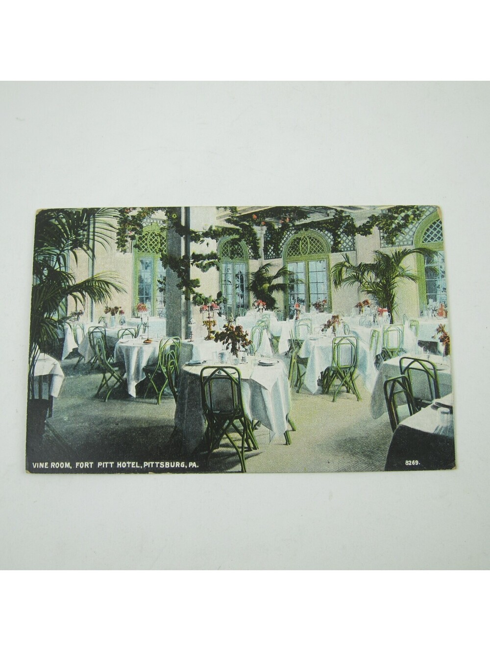 Postcard Pittsburgh Pennsylvania Fort Pitt Hotel Vine Room Antique Unposted RARE